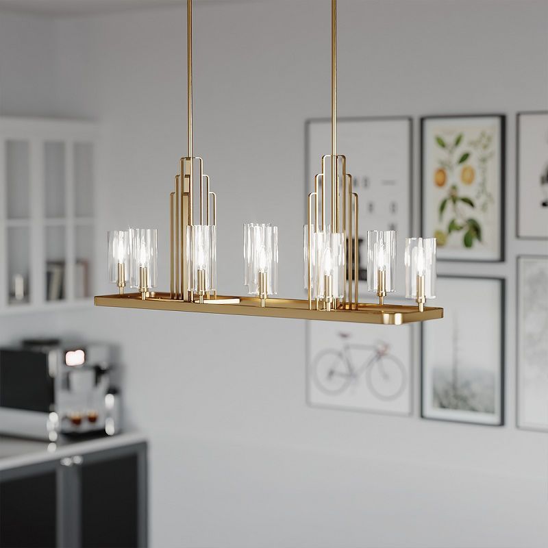 QN-KIMROSE10-BNB KIMROSE Brushed Natural Brass /Clear// подвесной E14 10х40  х   