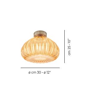 DIAMANTE PL G  TO/TR NI DIAMANTE nickel satin/amber// потолочный E27 1х75  х   