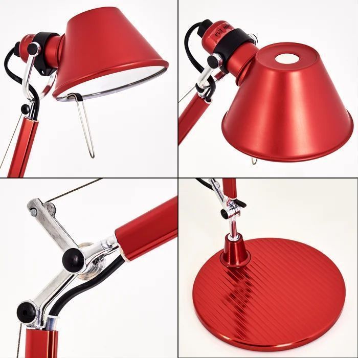 A011810 TOLOMEO micro anidized red/anidized red// настольный E14 1х60  х   