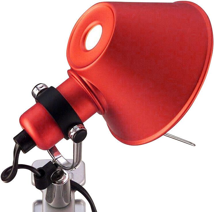 A010810 TOLOMEO micro pinza grey/red// переносной E14 1х60  х   