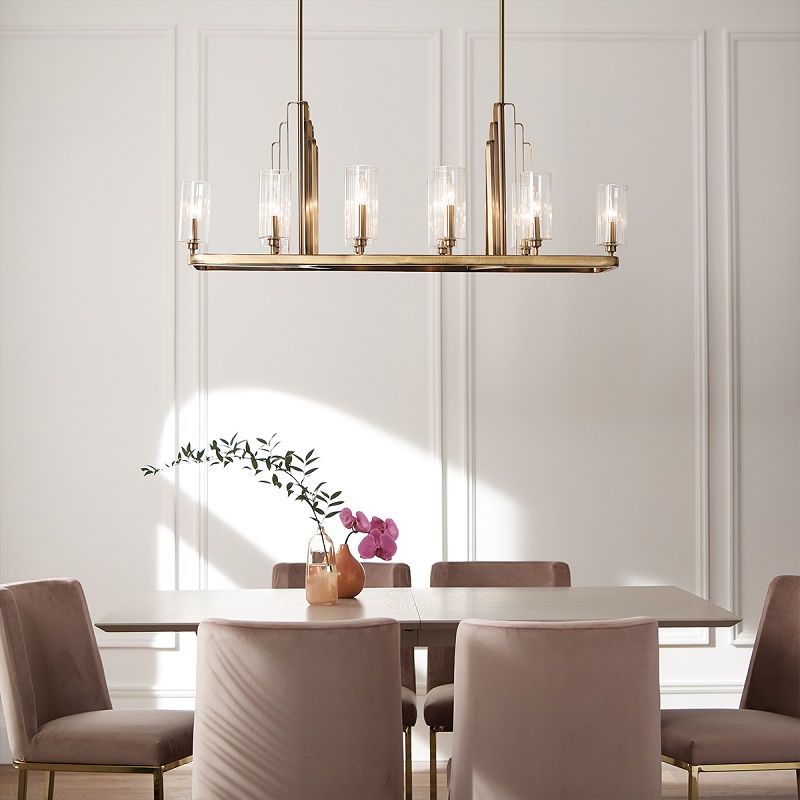 QN-KIMROSE10-BNB KIMROSE Brushed Natural Brass /Clear// подвесной E14 10х40  х   