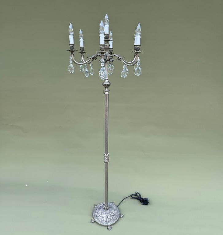 190499-51  цвет основания "античное серебро"/// напольный E14 7х40  х   