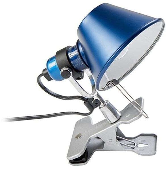 A010850 TOLOMEO micro pinza grey/blue// переносной E14 1х60  х   