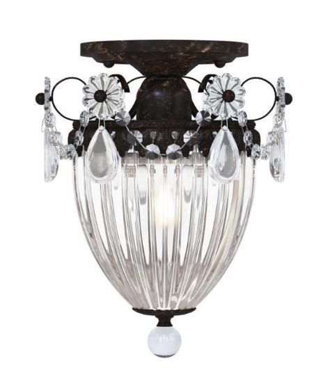 1239 76 H BAGATELLE heirloom bronze/прозрачный// потолочный E27 1х60  х   