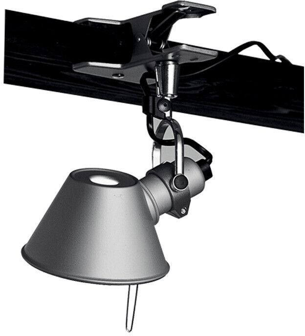 A010800 TOLOMEO micro pinza grey/grey// переносной E14 1х60  х   
