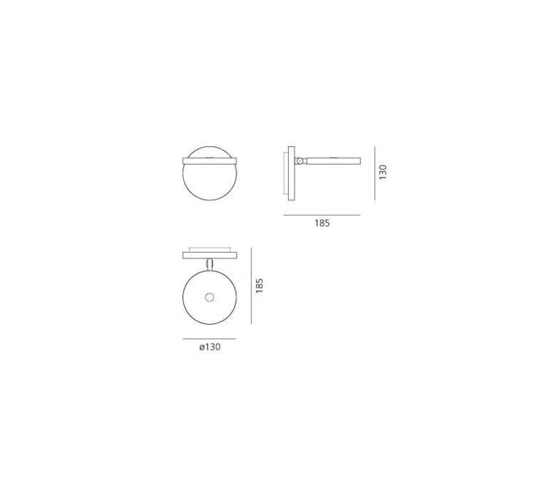 1730020A DEMETRA white/white//clear настенный LED 1х9  х   