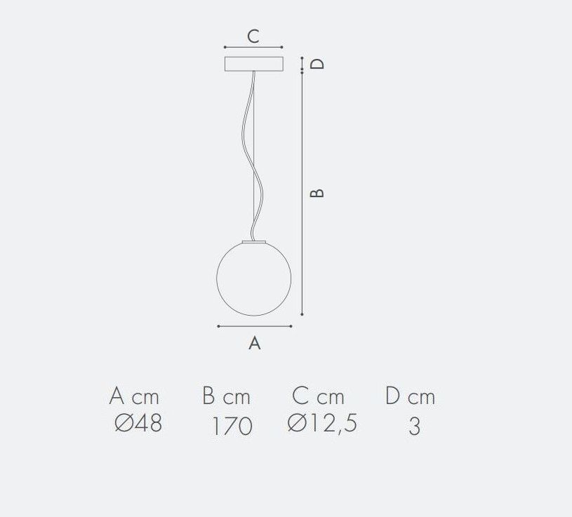 EMISFERO 48S BI EMISFERO white/white// подвесной E27 1х200  х   