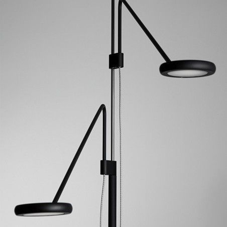 TECLA 2ST NE TECLA black/steel/black// напольный LED 2700K 2х5  х   