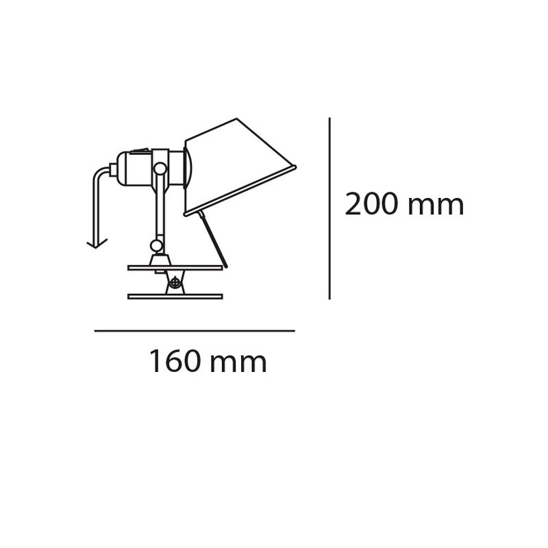 A010860 TOLOMEO micro pinza orange/orange// переносной E14 1х60  х   
