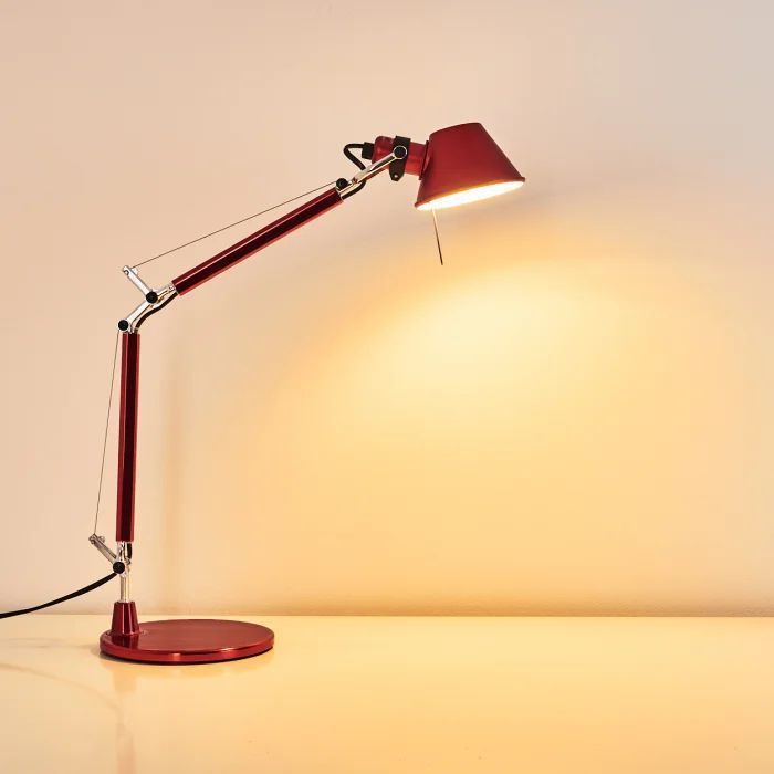 A011810 TOLOMEO micro anidized red/anidized red// настольный E14 1х60  х   