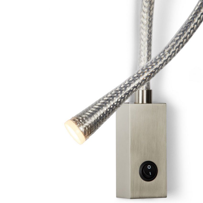 ACAM.002792 FLEXILED Satin nickel/Braided steel mesh// настенный LED 1х3  х   