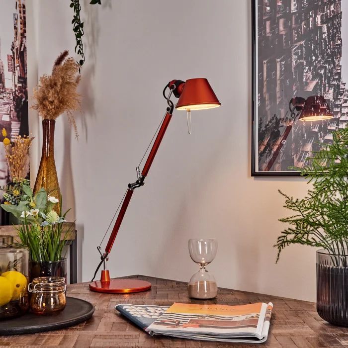 A011860 TOLOMEO micro Metal Orange/Metal Orange// настольный E14 1х60  х   