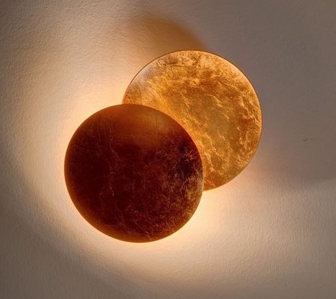 LW252 LEDERAM black/gold disk// настенный LED 1х17  х   