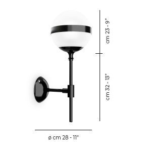 PEGGY AP BC NL PEGGY black/white// настенный G9 1х60  х   