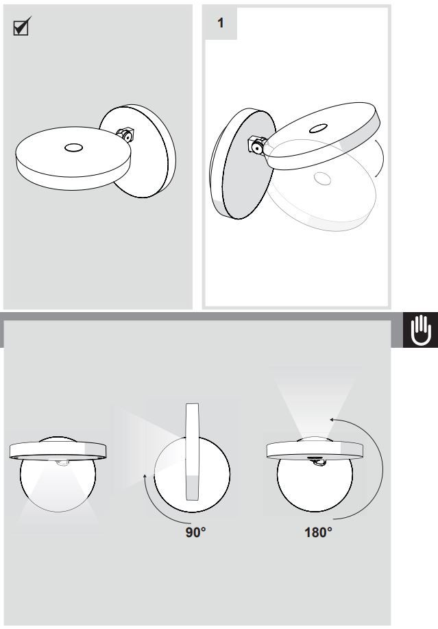 1730010A DEMETRA grey/grey//clear настенный LED 1х9  х   
