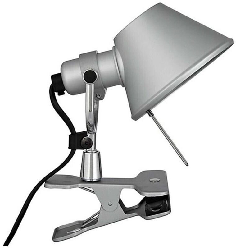 A010800 TOLOMEO micro pinza grey/grey// переносной E14 1х60  х   