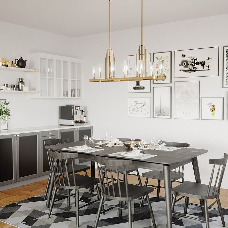 QN-KIMROSE10-BNB KIMROSE Brushed Natural Brass /Clear// подвесной E14 10х40  х   