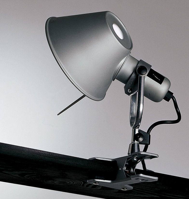 A010810 TOLOMEO micro pinza grey/red// переносной E14 1х60  х   