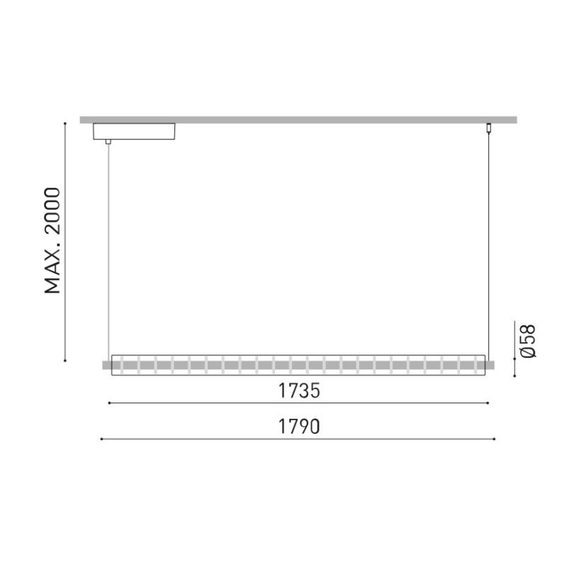 A5272011N LOOP black/clear// подвесной LED 1х37  х   