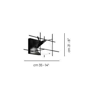 PLOT FRAME AP1  black matt/white// настенный LED 2700K 1х12,5  х   