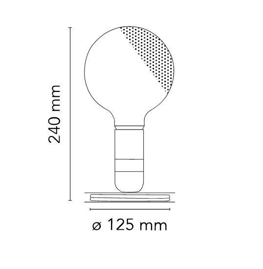F3300000 Lampadina BLACK/CLEAR// настольный E27 1х5  х   