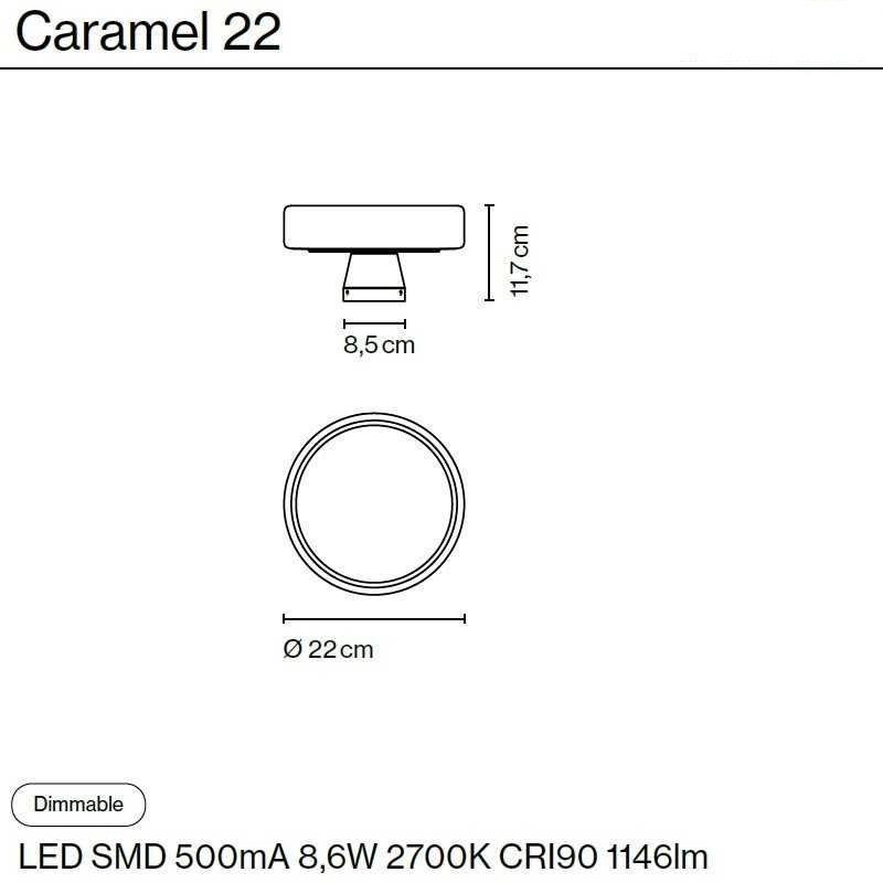 CARAMEL 2 ПЛАФОНА CARAMEL  matt gold/opal/green// настенный  1х11.5  1х8.5   