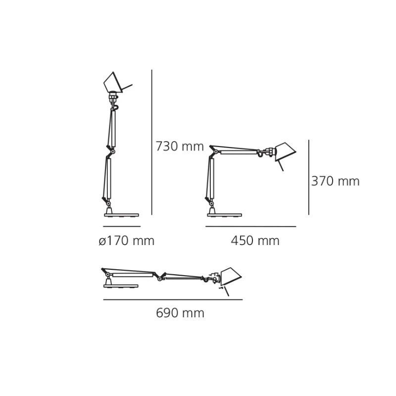 AS01180056 TOLOMEO micro Blue Klein/Blue Klein// настольный E14 LED 1х6  х   