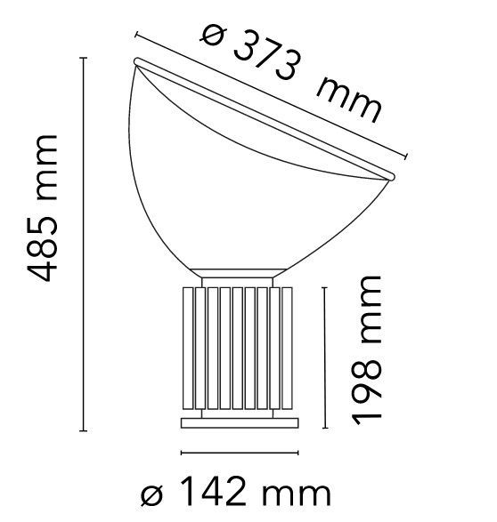 F6604030 TACCIA SMALL black/clear// настольный LED 1х16  х   