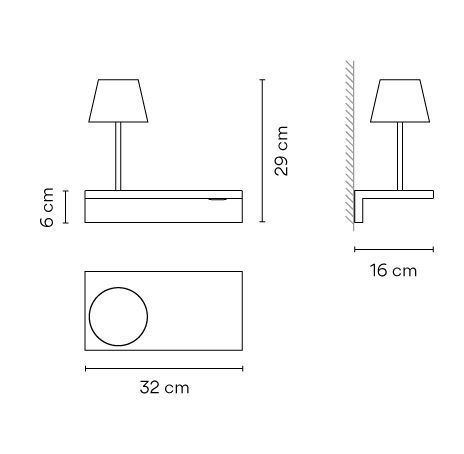 6045.14 SUITE chocolate/white// настенный LED 1х3,7  х   