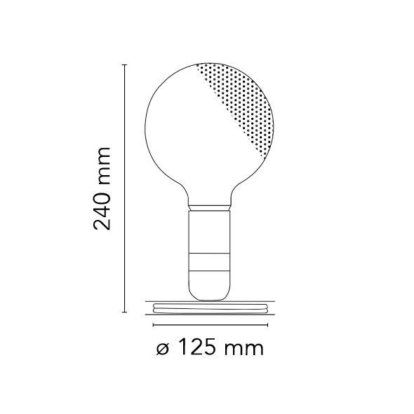 F3299075 Lampadina ORANGE/CLEAR// настольный E27 1х5  х   