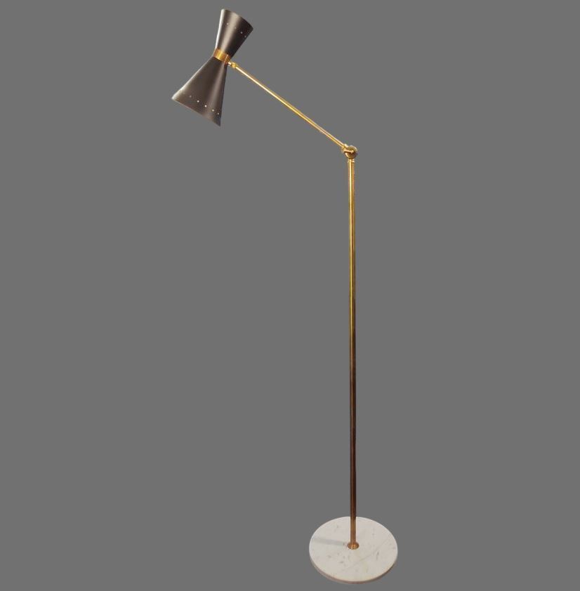 00/24/20/RIF20  цвет основания "латунь"/черный// напольный Е27 1х40 E14 1х40   