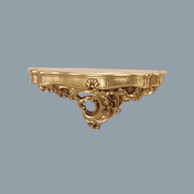 PL 660 cons.55x16x25 Консоль, золотой, дерево/полиуретан, 55х25х16 см   