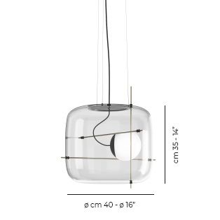 PLOT SP SPPLOTCROT PLOT black/brass/clear// подвесной LED 2700K 1х12,5  х   