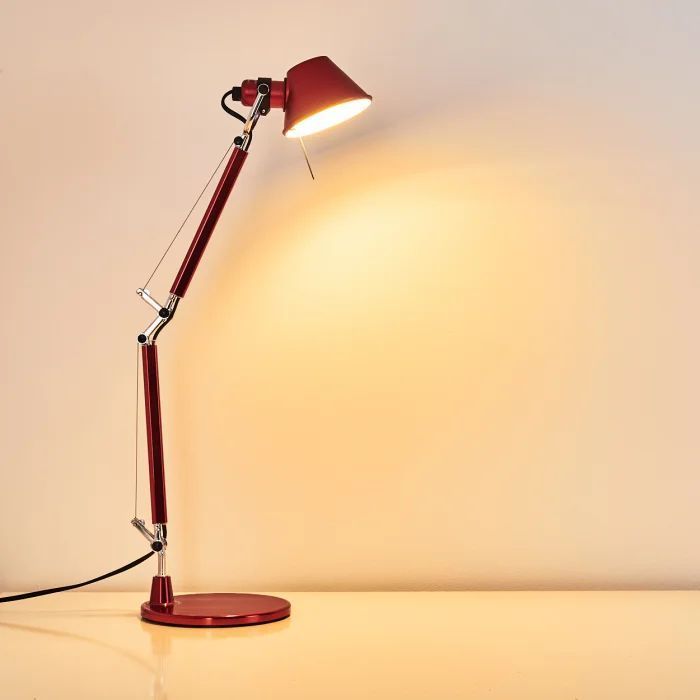 A011810 TOLOMEO micro anidized red/anidized red// настольный E14 1х60  х   