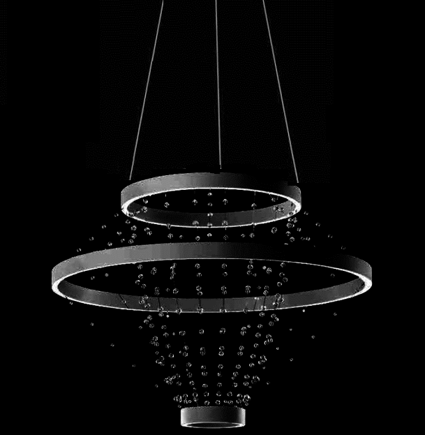 SST132E-BK2S STRANDELIER черный/clear crystal SW// подвесной POWERLED WHITE 260х0,1  х   