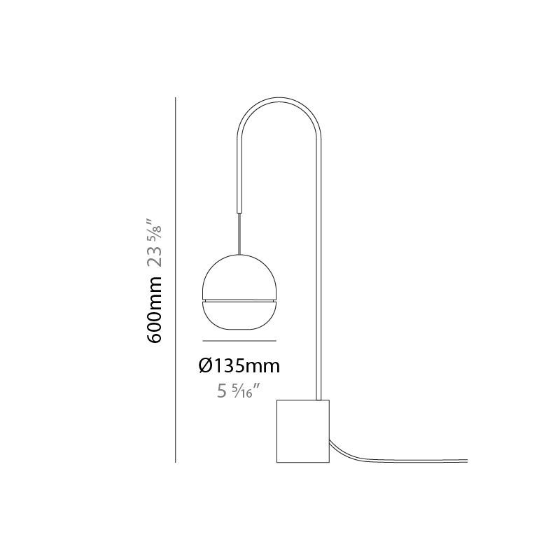 GHIANDA LP SMOKE STEEL GHIANDA SMOKE STEEL/SMOKE STEEL//matt настольный  1х7.5  х   