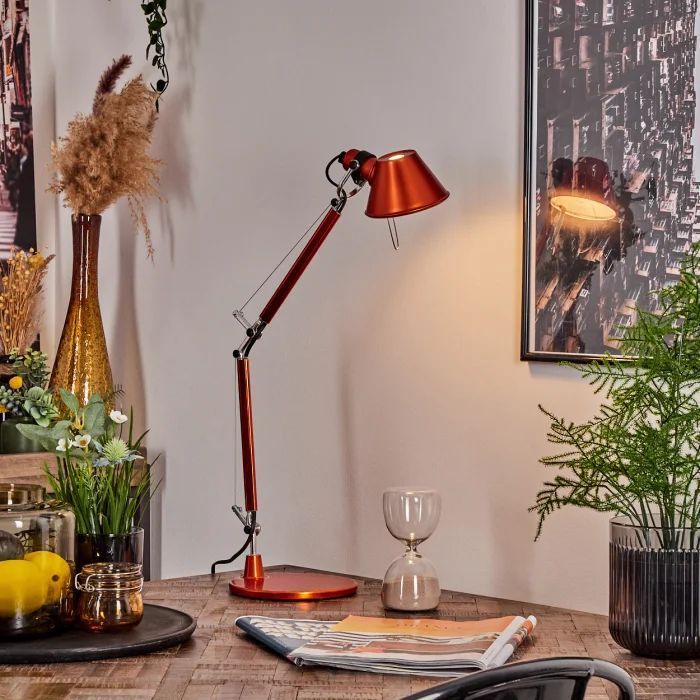 A011860 TOLOMEO micro Metal Orange/Metal Orange// настольный E14 1х60  х   