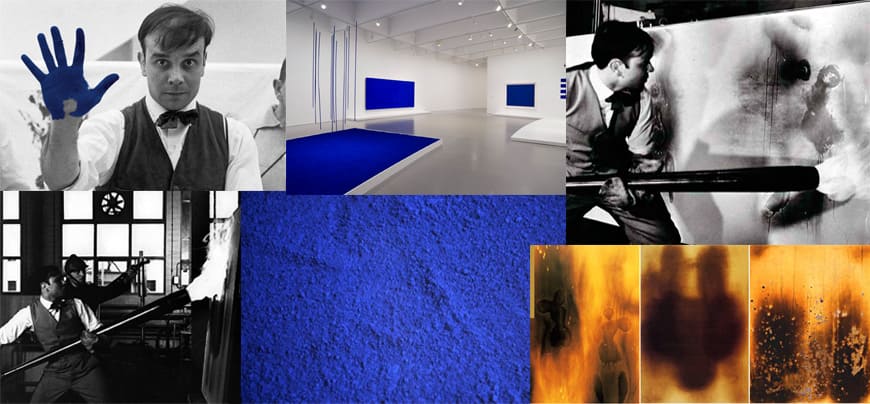 yves klein - творческая личность, автор огненных картин