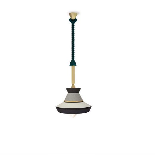 ACAM.002154_1 CALYPSO Matt gold lacqueredGreen/Black// подвесной E27 1х12  х  ACAM.002154_1