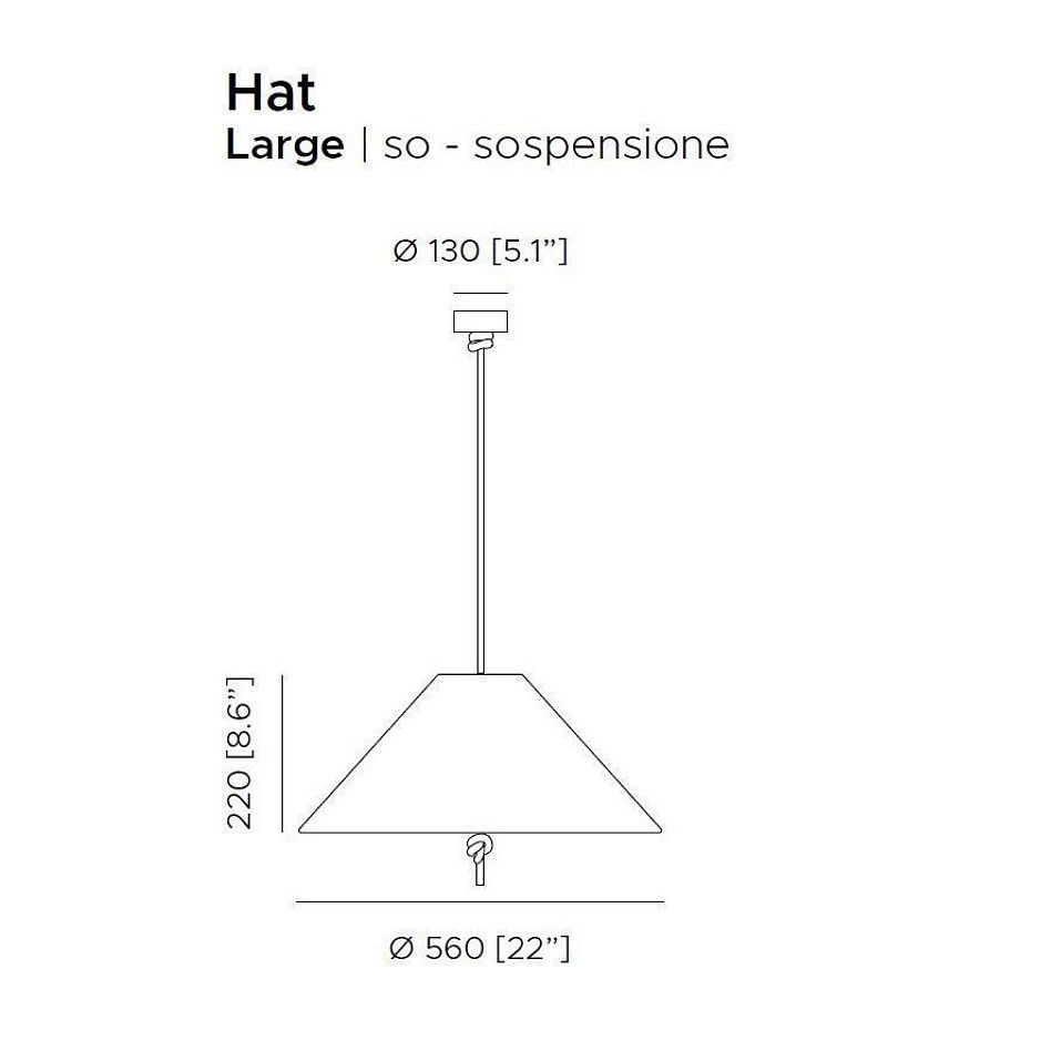 ACAM.006512 HAT Japanese red rope/White//matt подвесной LED 1х14  х   