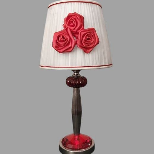 L 1687P/OTKR  chrome/red/ivory // настольный E27 1х60  х  L 1687P/OTKR