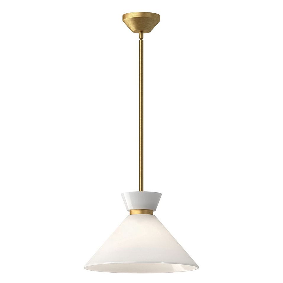ALM-HALSTON-P-M-GD  HALSTON Brushed Gold /Cased Opal // подвесной E27 1х60  х   