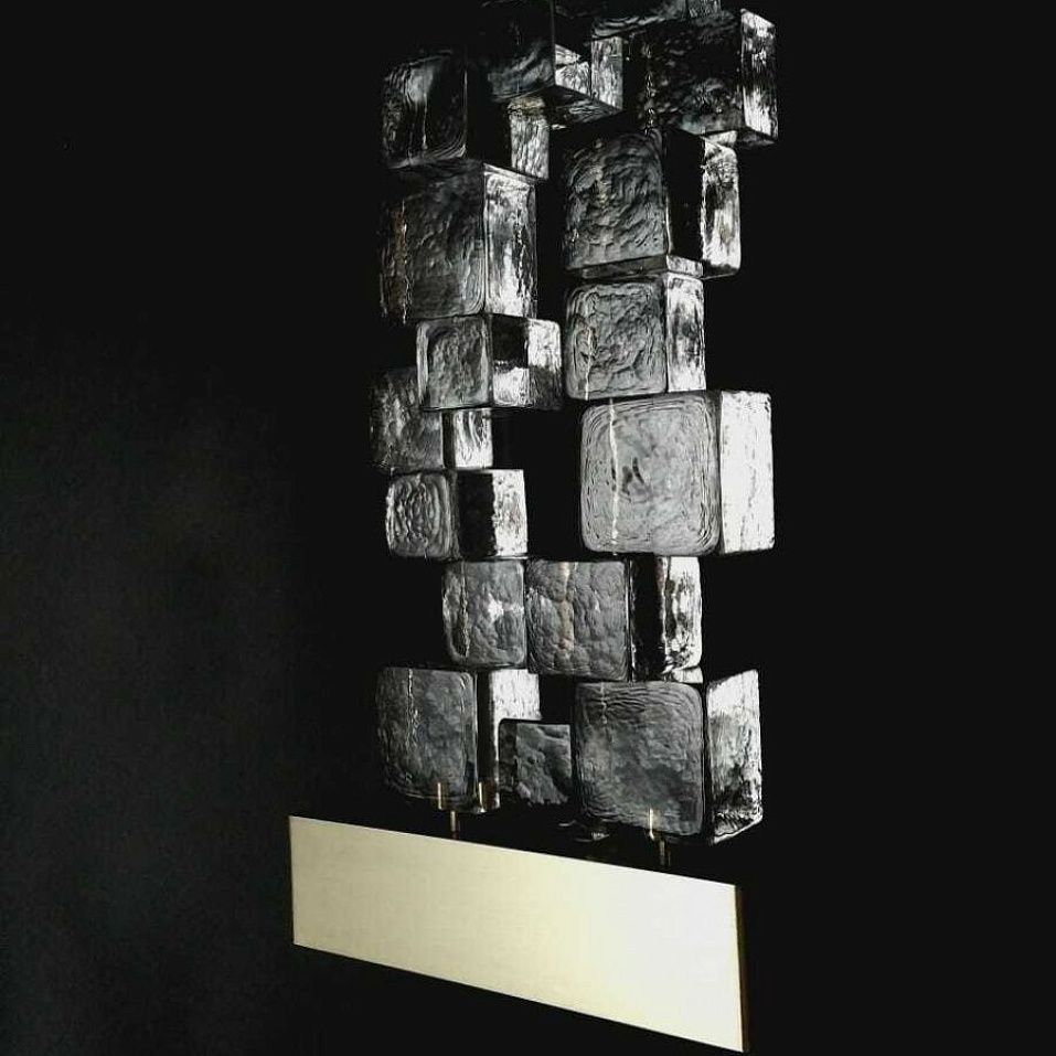 ICE CUBES Wall Lamp ICE CUBE сатинированная латунь/прозрачный// настенный LED 2х5  х   