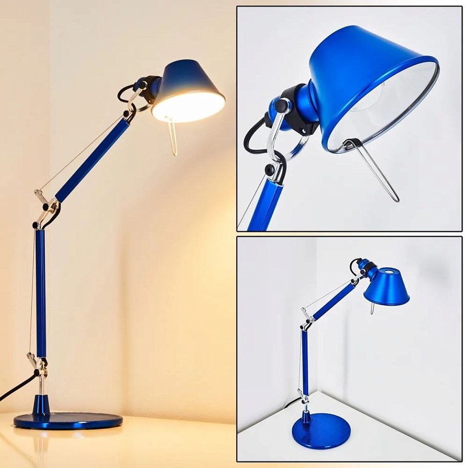 A011850 TOLOMEO micro Blue/Blue// настольный E14 LED 1х6  х   