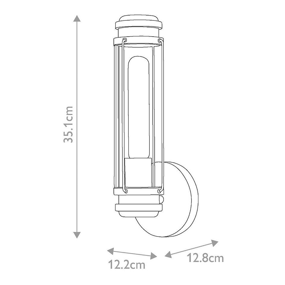 HK-MASTHEAD1-HBBK MASTHEAD Heritage Brass & Black /Clear// настенный E27 1х40  х   