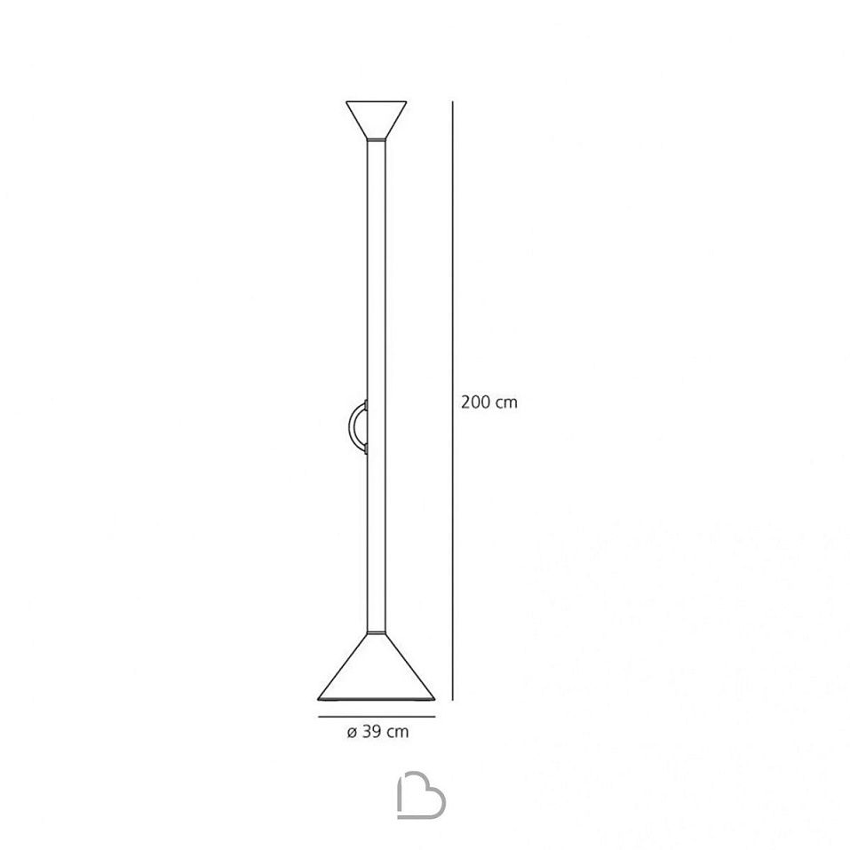 A0111W00 CALLIMACO yellow and smoke/red// напольный LED 1х45  х   