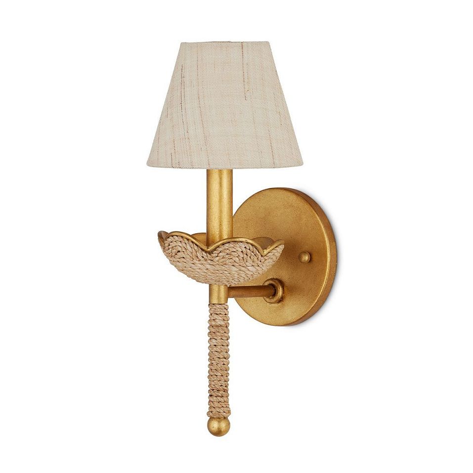 QNC-VICHY-1WB-CGL  VICHY Contemporary Gold Leaf /Natural // настенный E14 1х25  х   