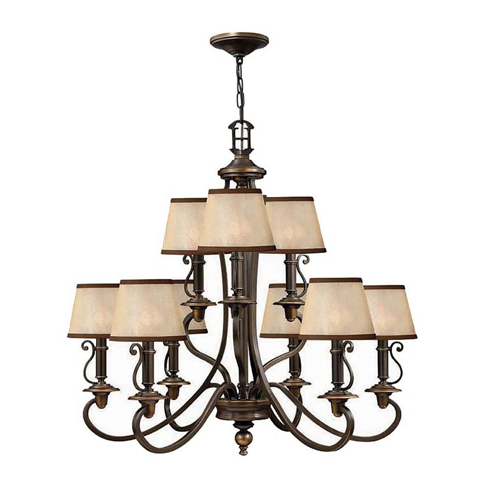 HK-PLYMOUTH9 PLYMOUTH Olde Bronze/light amber organza// подвесной E14 9х60  х   