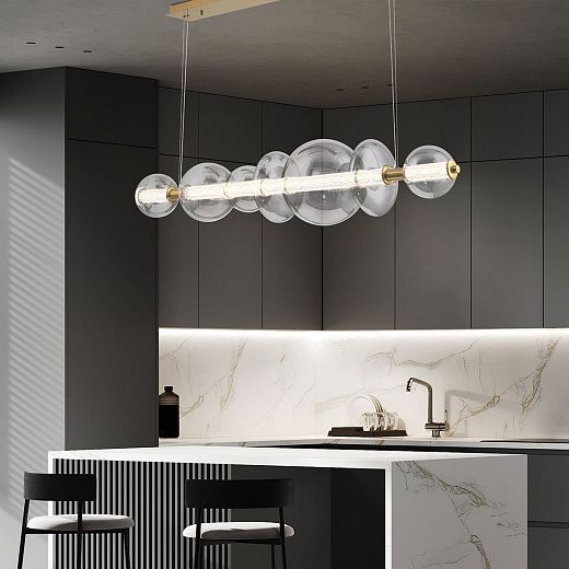 QN-ATOMO-LP7-BG  ATOMO Brushed Gold /Clear// подвесной LED 1х46  х  QN-ATOMO-LP7-BG 
