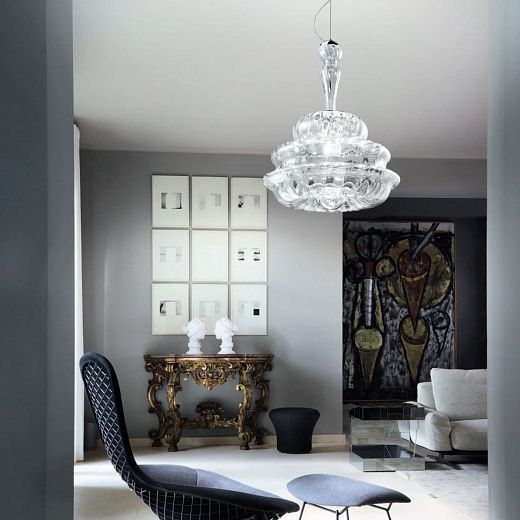 NOVECENTO SP G CR/RI  CR NOVECENTO chrom/crystal// подвесной E14 5х60  х  NOVECENTO SP G CR/RI  CR